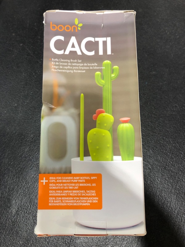 Photo 1 of Boon Cacti Bottle Cleaning Brush Set - Includes Bottle Brush, Nipple Brush, Detail Brush, and Straw Brush - Baby Bottle Brush Set for Bottle Drying Rack - Baby Essentials - 4 Count