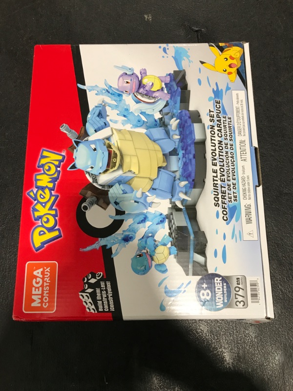 Photo 1 of MEGA Pokémon Squirtle Evolution Building Set with 379 Bricks and Special Pieces, Toy Gift Set for Ages 8+ and up, HDH93