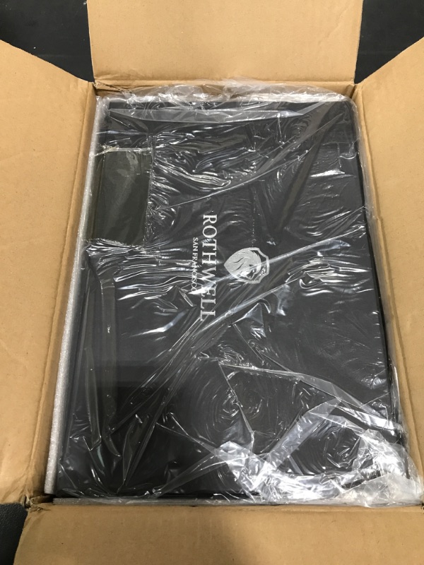 Photo 1 of ROTHWELL 10-Slot Watch Box in Leather with Valet Drawer, Luxury Watch Case Display Organizer with Ultra Soft Microsuede Liner, Jewelry and Sunglass Holder With Large Glass top (Blue/Tan)