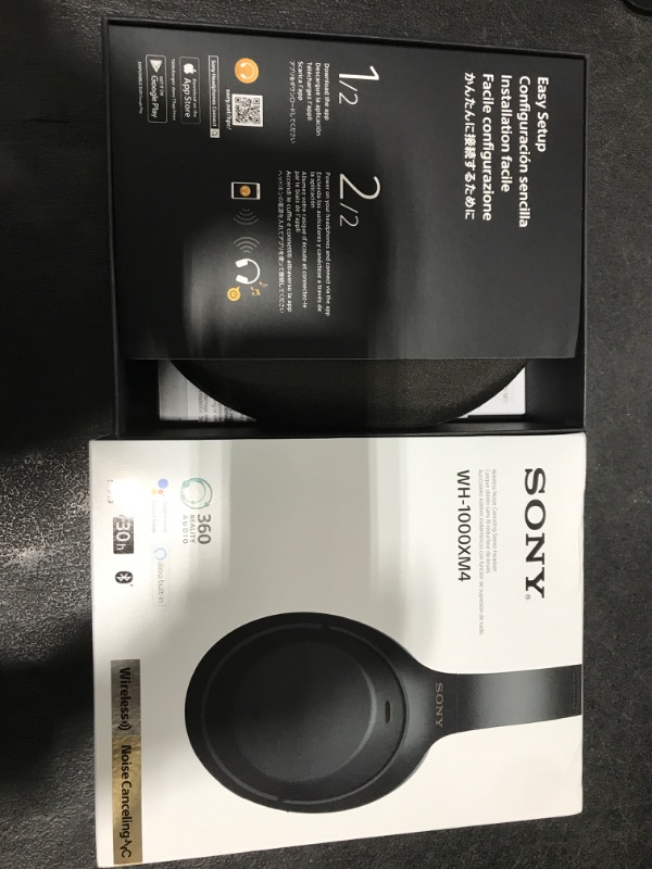 Photo 1 of Sony WH-1000XM4 Wireless Premium Noise Canceling Overhead Headphones with Mic for Phone-Call and Alexa Voice Control, Black WH1000XM4