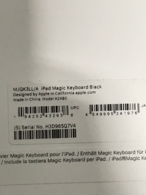 Photo 1 of Apple Magic Keyboard: iPad Keyboard and case for iPad Pro 12.9 inch (3rd, 4th, 5th and 6th gen) and iPad Air (M2), Great Typing Experience, Built-in trackpad, US English - Black