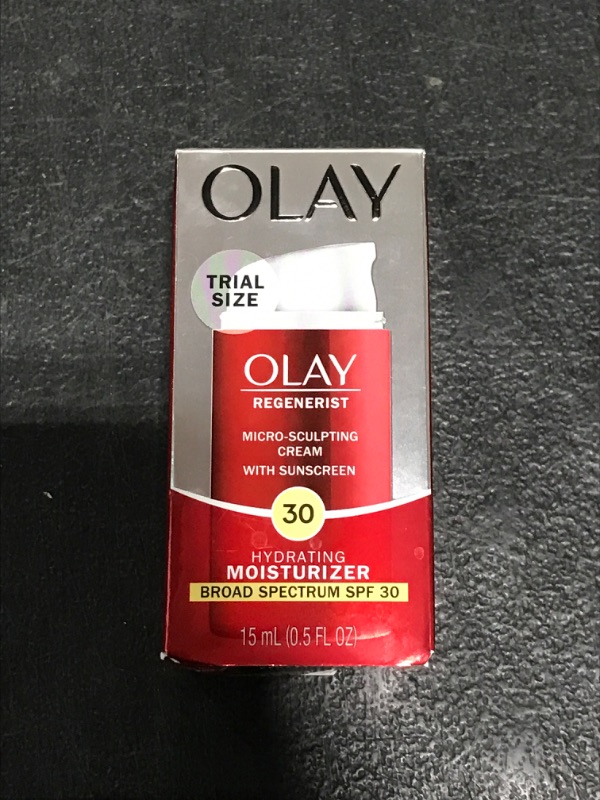 Photo 1 of Olay Regenerist Micro-Sculpting Cream Face Moisturizer with Sunscreen, SPF 30, Trial Size 0.5 oz