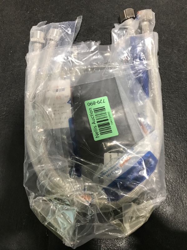 Photo 1 of uxcell Faucet Supply Line Connector G1/2 Female x G1/2 Male 24 Inch Length 304 Stainless Steel Hose 2Pcs