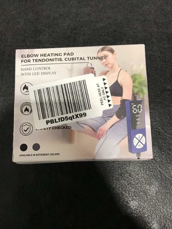 Photo 1 of CREATRILL Elbow Heating Pad for Cubital Tunnel and Tennis Elbow Relief, Heated Elbow Brace Arm Heating Pad Sleeve for Ulnar Nerve with Auto Off and Moist Heat Option