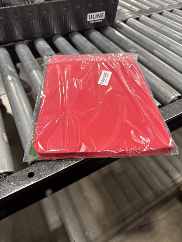 Photo 1 of 9 Pocket Zipper Card Binder, Fabmaker 360 Trading Card Holder Book, Premium PU Cover Zip Binder for Cards, Durable Side Loading Card Folders Album for MTG, TCG, Game Cards, Sports Cards, Red
