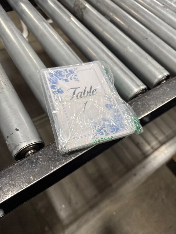 Photo 1 of PH PandaHall 26pcs Table Numbers, 5.9x3.9 Inch Blue Flower Table Number Cards 1-25 with Head Table Numbers Floral Table Cards for Wedding Reception Party Event Anniversary Birthday Decoration
