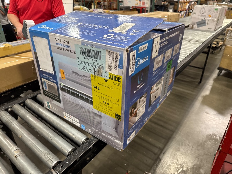 Photo 1 of Midea 8,000 BTU U Shaped Smart Inverter Window Air Conditioner, Cools up to 350 Sq. Ft., Ultra Quiet with Open Window Flexibility, Works with Alexa/Google Assistant, 35% Energy Savings, Remote Control