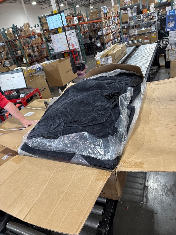 Photo 1 of Mixcous 2 in 1 Floor Couch, 55" Full Size Convertible Folding Futon Sofa Bed, Chenille Loveseat Sleeper with Pull Out Bed, Comfy Compressed Boneless Sofa in a Box for Small Space, Bedroom, RV