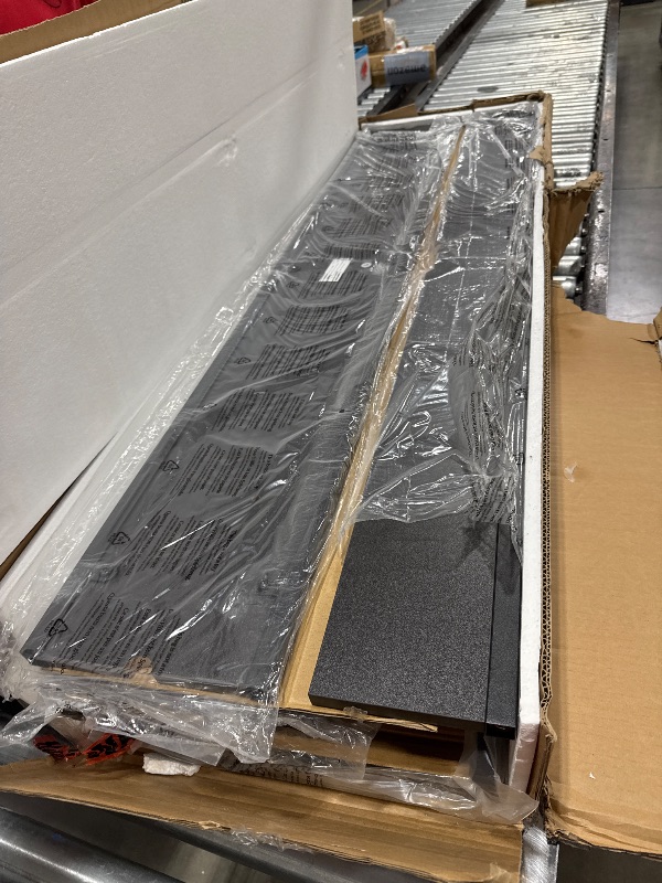 Photo 1 of Rolanstar Bed Frame Full Size with Charging Station and LED Lights, Upholstered Headboard with Storage Shelves, Heavy Duty Metal Slats, No Box Spring Need, Noise Free, Easy Assembly, Dark Grey