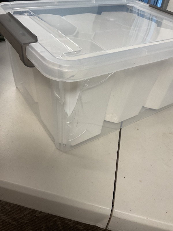 Photo 1 of Citylife 17 QT Plastic Storage Bins Clear Storage Box with Lids Multipurpose Stackable Storage Containers for Organizing Tool, Craft, Crayon