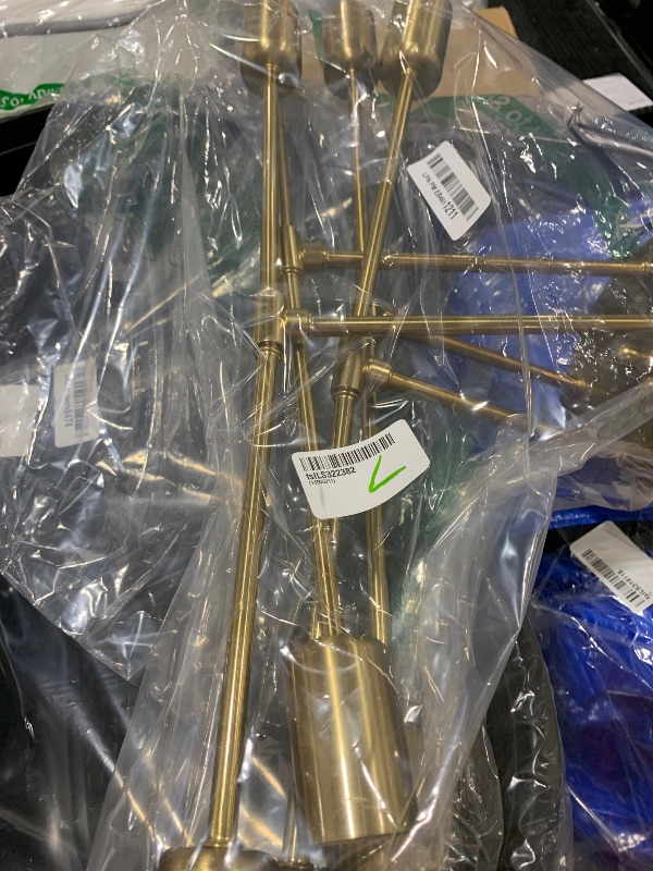 Photo 1 of CANMEIJIA 8-Lights Gold Chandelier Sputnik Light Fixture, Sputnik Mount Chandelier Ceiling Lighting, Mid Century Ceiling Lights Fixtures for Bedroom, Dining Room, E26 Base, Bulbs Not Included