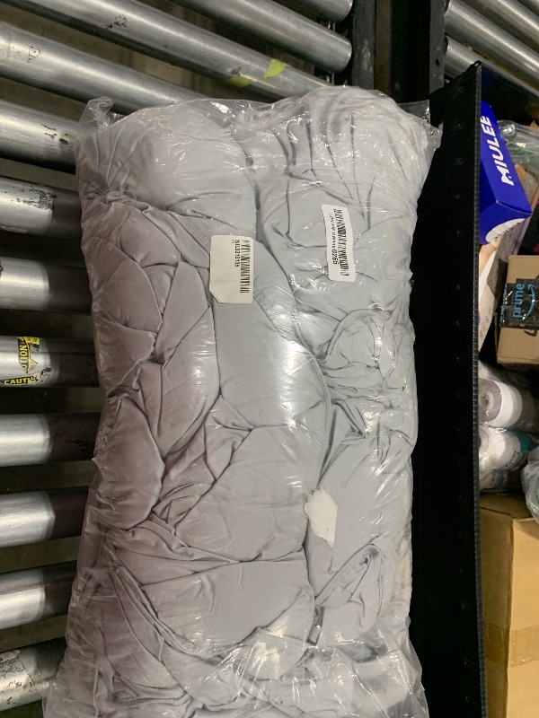 Photo 1 of Joysoul King Size Down Comforter - All Season Ultra Soft Goose Down & Feather Fiber Fill, Luxury Hotel Light Gray Duvet Insert with Corner Tabs (104" X 88")