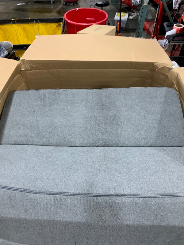 Photo 1 of LitaiL Comfy Folding Sofa Bed - Grey Convertible Sleeper Sofa Fold Out Sleeper Chair Couch for Living Room Bedroom Guest, Foldable Floor Chair Lounger Mattress with Back Support for Travel, Camping