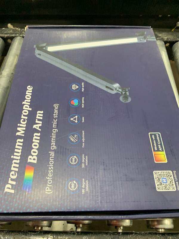 Photo 1 of Blue Yeti Boom Arm with Extension Tube - Adjustable Height Microphone Stand Compatible with Blue Yeti, HyperX QuadCast, Shure MV7, Rode, and Most Gaming Mics By SUNMON