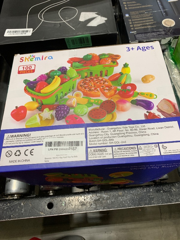 Photo 1 of 100 PCS Cutting Play Food Toy for Kids Kitchen, Pretend Food Toys for Toddlers, Play Kitchen Toys Accessories with 2 Baskets, Fake Food/Fruit/Vegetable, Birthday Gifts for 3 4 5 6 Years old Girls Boys
