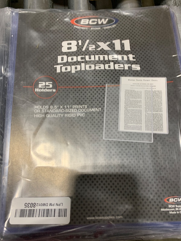 Photo 1 of BCW Premium 8.5x11 Topload Holder | Rigid PVC, No Harmful Additives | Protects Photos, Prints, and Work Papers | Crystal Clear Display Document Toploader | Clear Plastic Document Holder