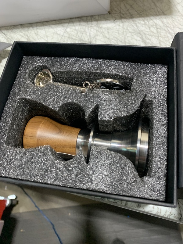 Photo 1 of KNODOS 54mm Tamper For Breville Machines, V2 Calibrated Tamper Tool Espresso Walnut, Auto-Leveling and 30lb Spring Loaded Design Coffee Tamper With Stainless Steel Ripple Base