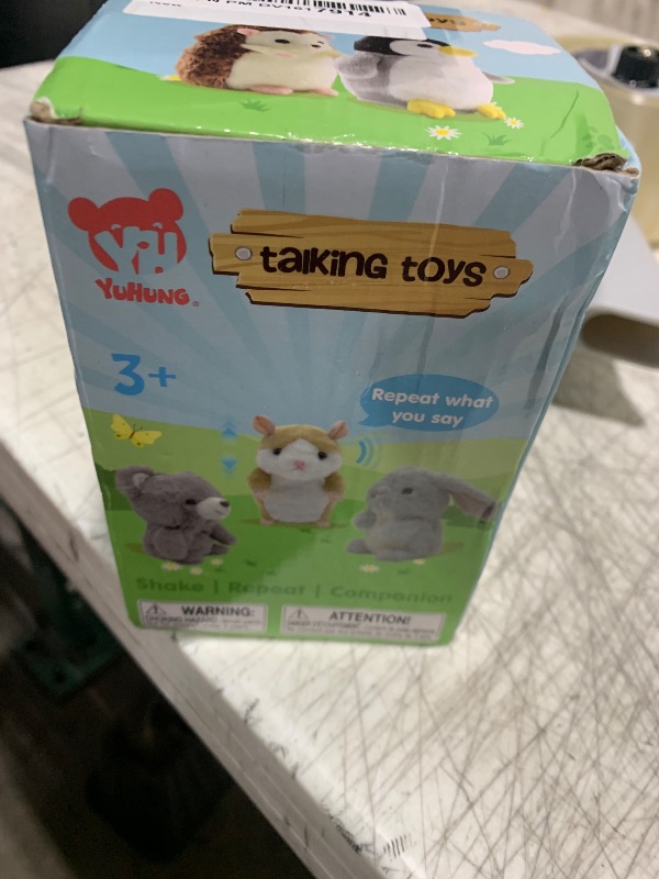 Photo 1 of YH YUHUNG Talking Bunny Plush Toy, Electronic Plush Toys Talking Rabbit Repeats What You Say, Easter Basket Stuffers for Toddler