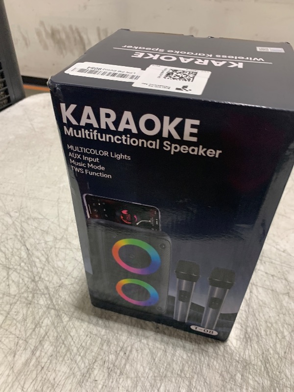 Photo 1 of Karaoke Machine, Portable Bluetooth Speaker, PA Speaker with 2 Wireless Karaoke Microphones, Karaoke Machine for Adults Kids with Upgraded Subwoofer, Support TWS/TF/USB/AUX for Home Party Outdoor