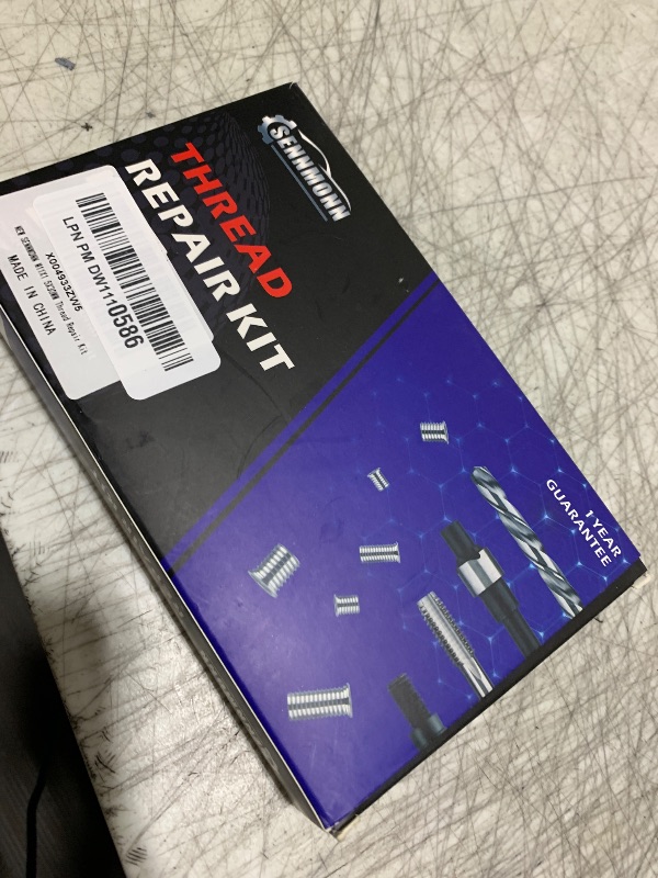 Photo 1 of SENNMONN M11X1.5X30MM Thread Repair Kit with Insert HSS Drill, Tap, Counterbore, Installation Driver, Metric, 10PCS Stainless Steel Insert M11X1.5X30MM