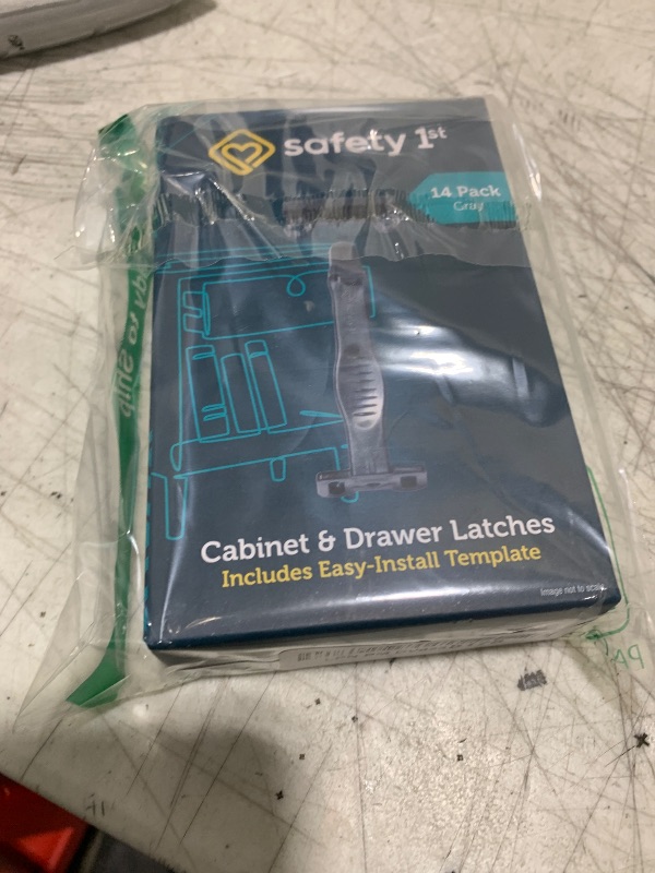 Photo 1 of Safety 1st Cabinet & Drawer Latch 14 Pack, Babyproofing Locks for Toddlers, Easy Install, Child Safety, Hidden Design, Secure Cabinets & Drawers, Gray
