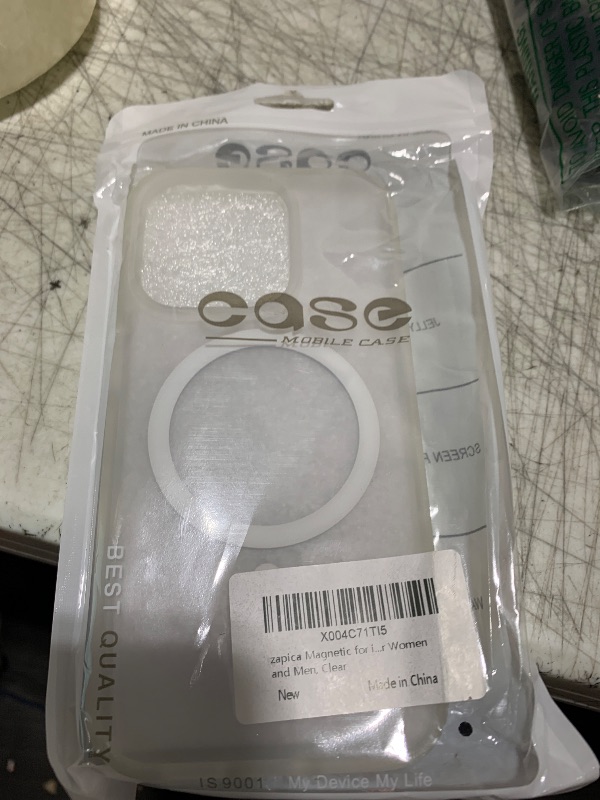 Photo 1 of Temdan for iPhone 15 Pro Case Clear, [Compatible with Magsafe][Anti-Yellowing][Military-Grade Protection] Shockproof Slim Phone Sleeve Case for iPhone 15 Pro