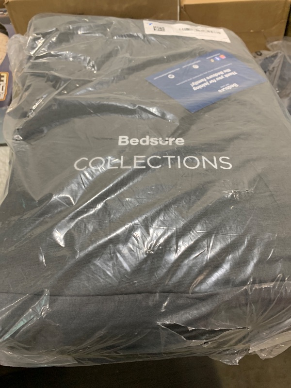 Photo 1 of Bedsure Cotton Duvet Cover Set - 100% Cotton Waffle Weave Charcoal Duvet Cover Oversized King Size, GentleSoft™ and Breathable Bedding Set for All Season, 3 Pieces, 120"x98"