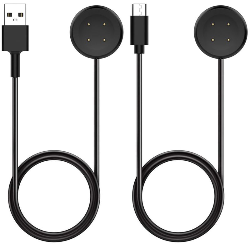 Photo 1 of Charger for Google Pixel Watch 2 & 3, Replacement USB-A/C Charging Cable Cord for Smart Watch (3.3ft/1m) (Black)