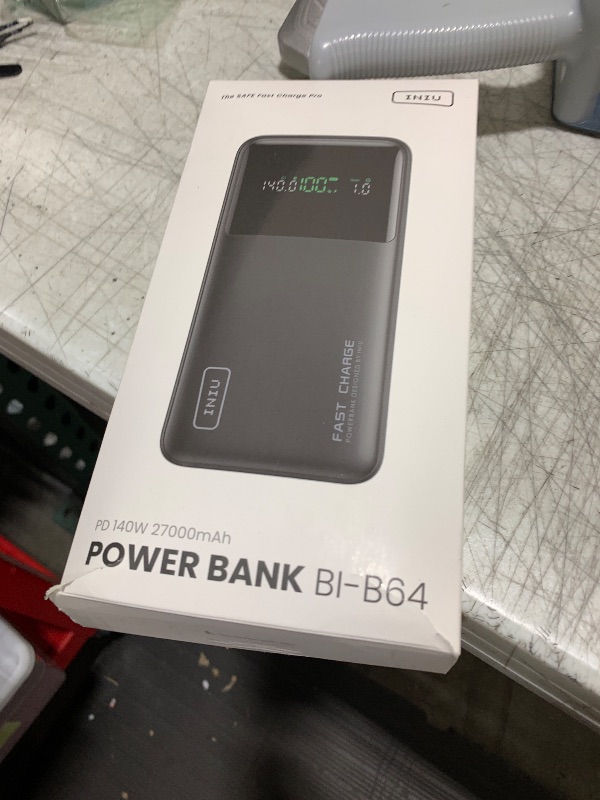 Photo 1 of INIU 140W Power Bank, 27000mAh High Capacity Laptop Portable Charger, USB C in&Out Tablet Powerbank, Digital Display Phone Charger, Travel Charger Compatible with iPhone 16, iPad, MacBook, Laptop etc.