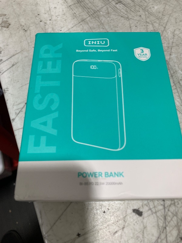 Photo 1 of INIU Portable Charger, 22.5W 20000mAh USB C in & Out Power Bank Fast Charging, PD 3.0+QC 4.0 LED Display Phone Battery Pack Compatible with iPhone 16 15 14 13 Pro Samsung S23 Google iPad Tablet, etc