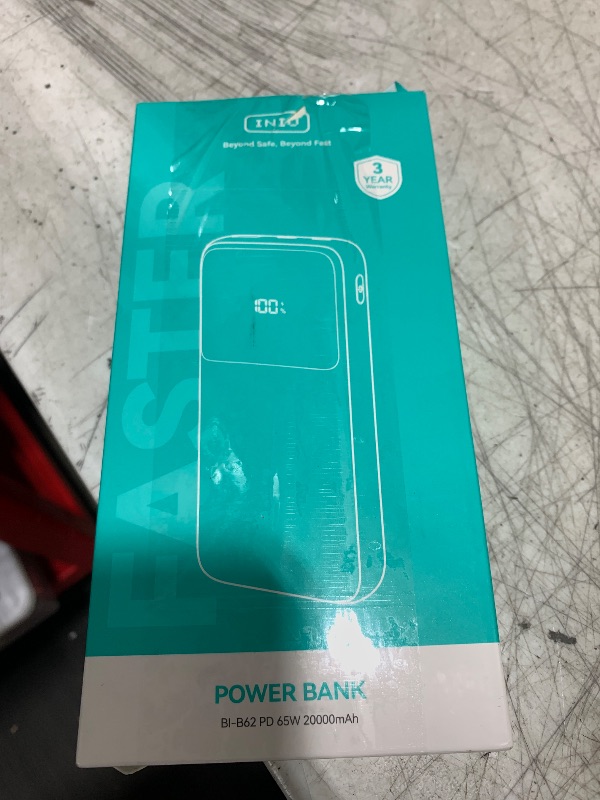 Photo 1 of INIU Power Bank, 20000mAh 65W Compact USB C Laptop Portable Charger, PD QC Fast Charging 3-Output Battery Pack, Travel Charger for Laptop MacBook iPad Tablet Steam Deck iPhone 16 15 Samsung S22