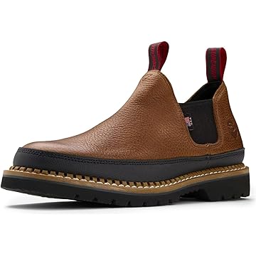 Photo 1 of SUREWAY Mens Slip On Work Boots-Soft Toe,Romeo Slip-on Casual Shoes for Men,Full Grain Leather,Pull On Industrial Construction Safety Boots/Shoes,Comfort Insole,Oil/Slip Resistant,EH Safety 10
