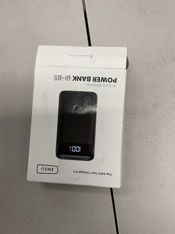 Photo 1 of INIU Portable Charger, 22.5W 20000mAh USB C in & Out Power Bank Fast Charging, PD 3.0+QC 4.0 LED Display Phone Battery Pack Compatible with iPhone 16 15 14 13 Pro Samsung S23 Google iPad Tablet, etc