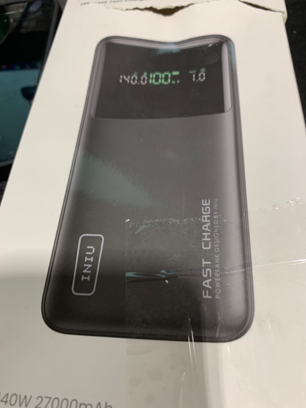 Photo 1 of INIU 140W Power Bank, 27000mAh High Capacity Laptop Portable Charger, USB C in&Out Tablet Powerbank, Digital Display Phone Charger, Travel Charger Compatible with iPhone 16, iPad, MacBook, Laptop etc.