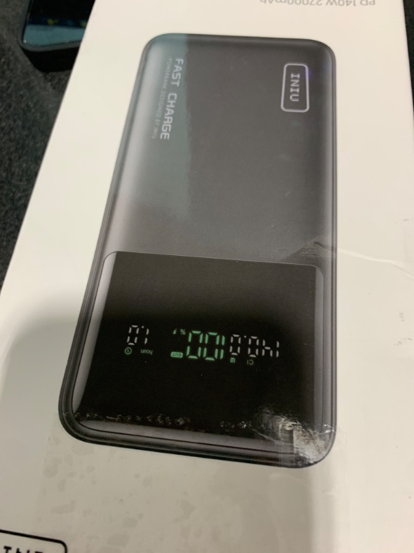 Photo 1 of INIU 140W Power Bank, 27000mAh High Capacity Laptop Portable Charger, USB C in&Out Tablet Powerbank, Digital Display Phone Charger, Travel Charger Compatible with iPhone 16, iPad, MacBook, Laptop etc.