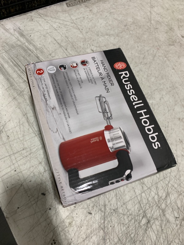 Photo 1 of Remington Russell Hobbs MX3100RDR Retro Style Hand Mixer, 4 Speeds + Turbo Boost, Red