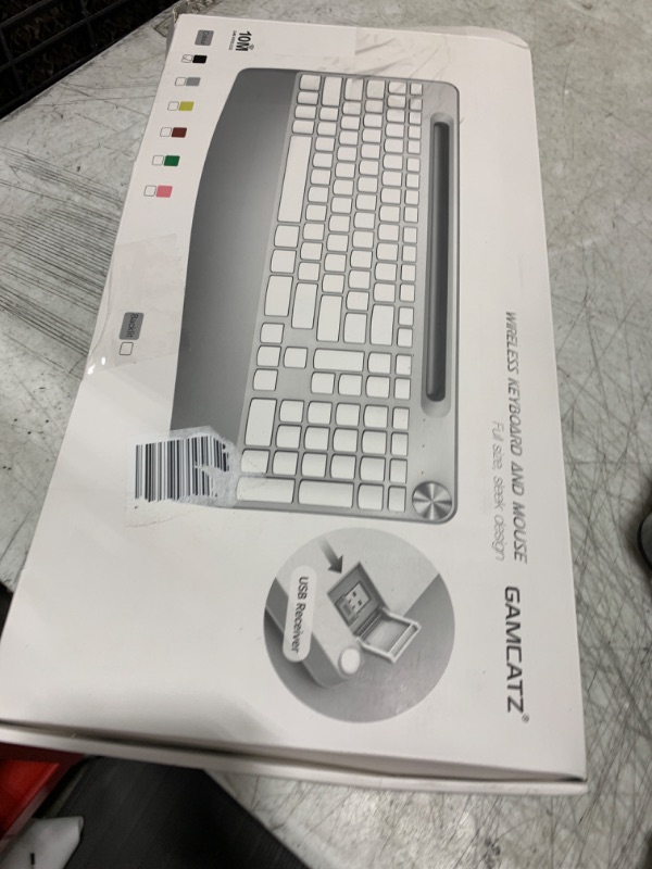 Photo 1 of GAMCATZ Ergonomic Wireless Keyboard with Wrist Rest-Low-Profile,Phone/Tablet Holder,Quiet Design?Windows & Mac OS?Full Size Cordless USB Computer Keyboard for Desktop,Laptop, PC, Mac, Windows- pink 