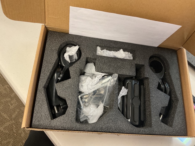 Photo 1 of [New Generation] Adjustable Highway Pegs Footrest with Mount Clamp Fit for Harley Touring Street Glide Road Glide Electra Glide Road King Sportster Softail Dyna with 1 1/4 Highway Bar(Black)