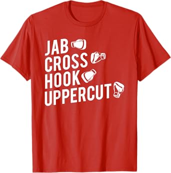Photo 1 of Boxing T-Shirt, Jab Cross Hook Uppercut Boxer Tee T-Shirt