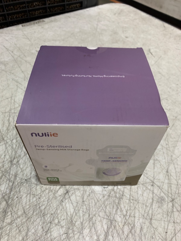 Photo 1 of Nuliie 150pcs Temp-Sensing Breastmilk Storage Bag, Huge Temp-Sensing Icon & Locking Clamp, 6oz Breast Milk Storage Bags Freezer Pour Spout, Self Standing Milk Storage Bags Breastmilk, BPA-Free No-Leak