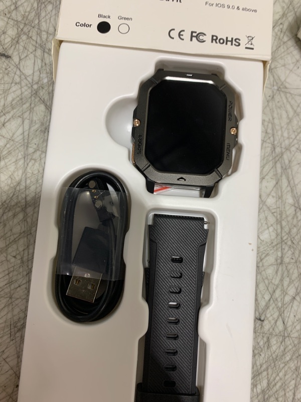 Photo 1 of Military Smart Watches for Men (Answer/Make Calls), 2.02'' Fitness Smart Watch for Android and iPhone, Waterproof Fitness Tracker with Blood Pressure/Heart Rate/Sleep/100+ Sport Modes, Watches for Men