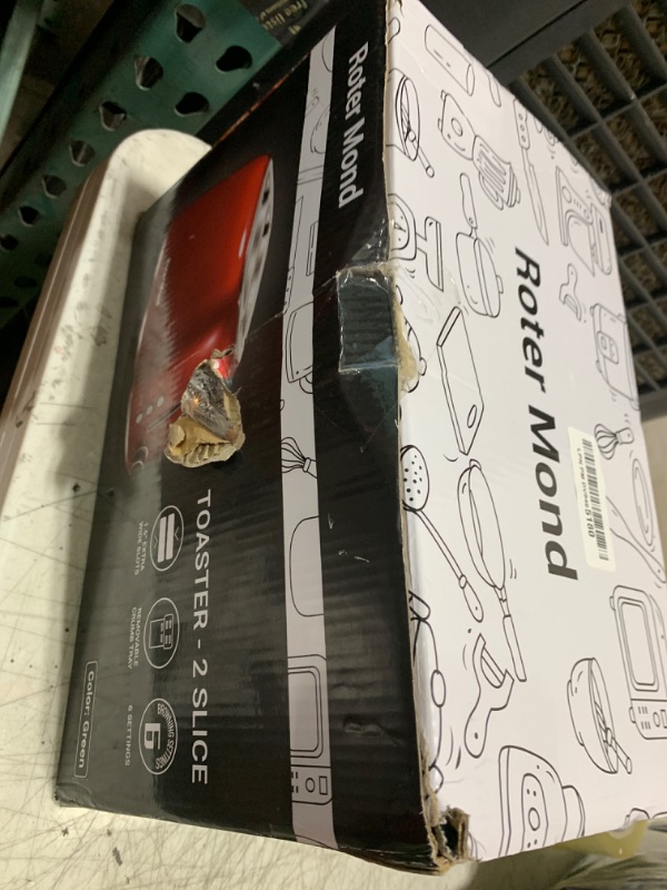 Photo 1 of Roter Mond 2 Slice Toaster Retro Stainless Steel with Bagel, Cancel, and Defrost Functions, 6 Bread Shade Settings, Extra Wide Slots and Removable Crumb Tray, Green