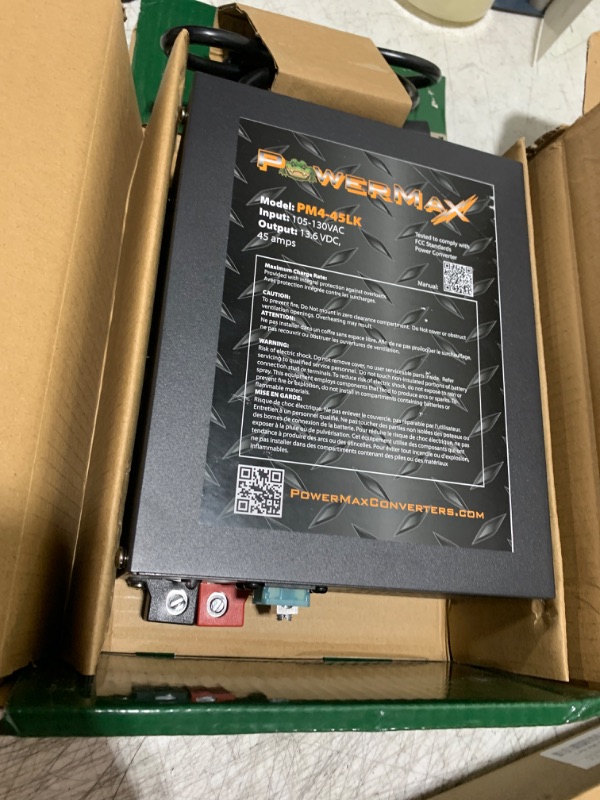 Photo 1 of PowerMax PM4 45A RV Converter | 45 Amp 12V Power Converter with a Built-in 3-Stage Smart Battery Charger | AC to DC Power Supply | Lithium Compatible | Adjustable Output 13.5VDC