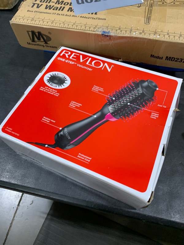 Photo 1 of REVLON One-Step Volumizer Hair Dryer and Styler, for Less Frizz, More Shine, and Reduced Heat Damage for Salon Style Round Brush for Blowout, Black (Amazon Exclusive)
