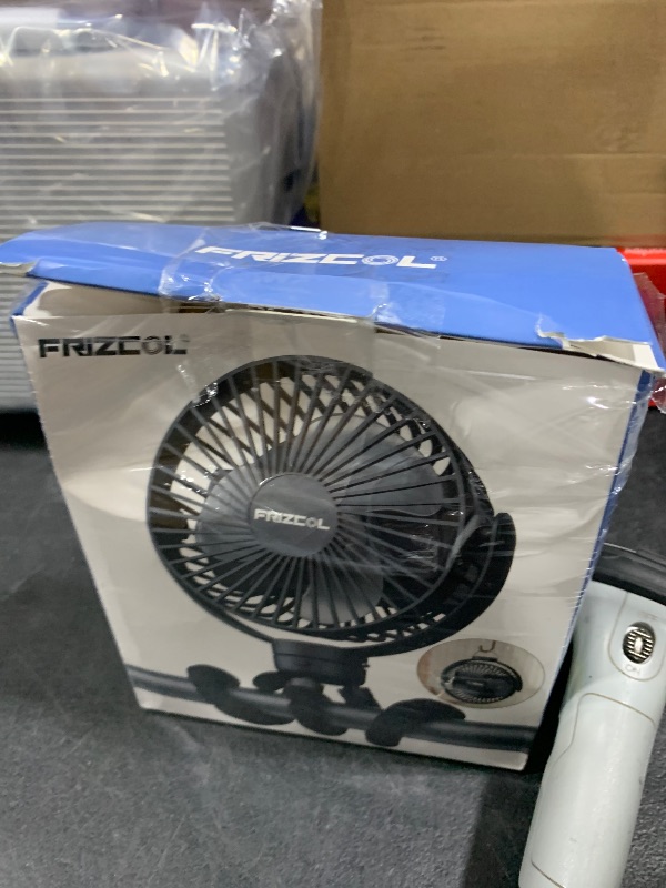 Photo 1 of FRIZCOL Portable Stroller Fan, Use As Power Bank, 65H 12000mAh Battery Operated Fan Flexible Tripod Baby Car Seat Fans with Timming, Personal Mini Handheld/Desk/Small Clip On Fans For Stroller