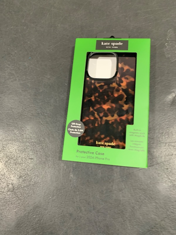 Photo 1 of kate spade new york iPhone 16 Pro Case - Compatible with MagSafe - Designer Phone Case - Tortoise