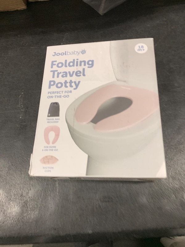 Photo 1 of Jool Baby Folding Travel Potty Training Seat for Toddlers, Fits Round & Oval Toilets, Non-Slip Suction Cups, Includes Free Travel Bag (Pink)