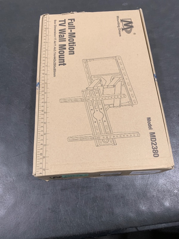 Photo 1 of Mounting Dream TV Wall Mount for 32-65 Inch Television,Mount with Swivel and Tilt, Full Motion Bracket with Articulating Dual Arms, Fits 16inch Studs, Max VESA 400X400 mm, 99lbs, MD2380