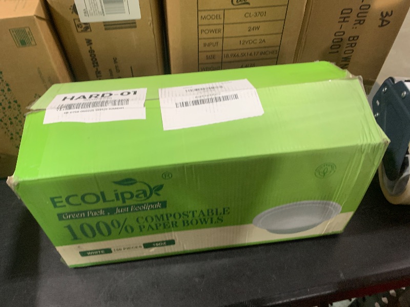 Photo 1 of ECOLipak 16 oz Paper Bowls, [150-Pack] Compostable Paper Bowls Bulk, Heavy-duty Disposable Bowls for Hot And Cold Food