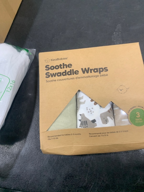 Photo 1 of 3-Pack Organic Baby Swaddle Sleep Sacks - Swaddles for Newborns, Infant 0-3 Months, Baby Girls, Boys, Soft & Snug Newborn Sleep Sack, Nursery Swaddling Blankets (Dino Ridge)